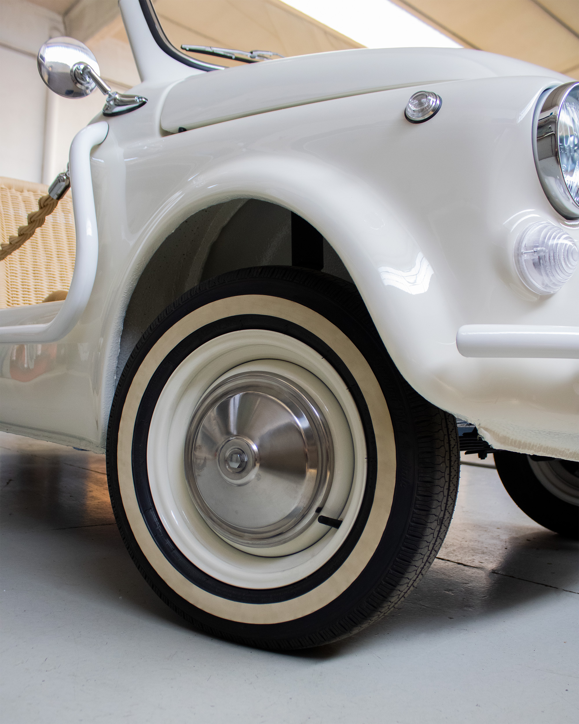 Bespoke details of the LIDO Fiat 500 Jolly